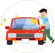 当店の純水手洗い洗車はもちろんばっちり！